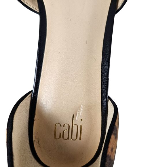 Cabi Womens Shoes Size 8M Leopard Print Block Heel Ankle Strap Pumps 2" Heel - Picture 10 of 12